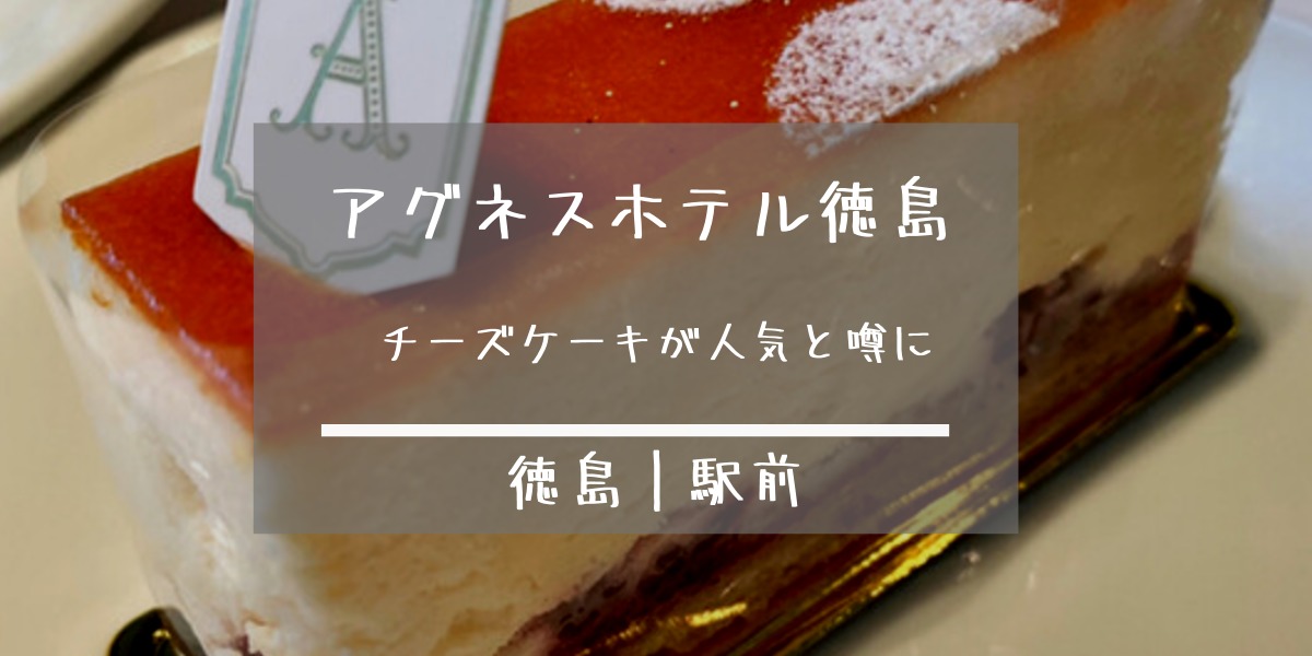 チーズケーキが人気のカフェ アグネスホテル徳島 お土産にオススメ